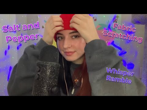ASMR | Hand Sounds: Salt and Pepper, Snapping, Fabric Sounds, Rambles, etc ♡