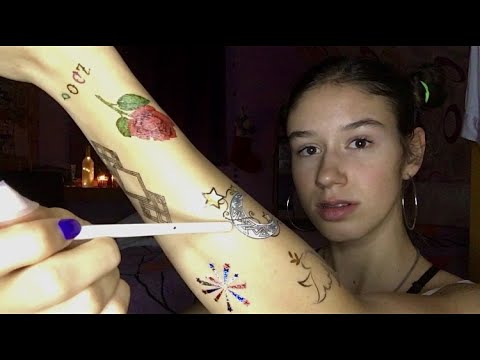 tattoo tour ASMR tingly voiceover + tracing