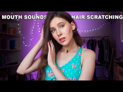 ASMR | Fast & Aggressive Mouth Sounds, Hair Sounds & Hair Brushing, Head Massage ✨💚