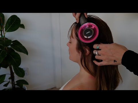 ASMR deep neck, shoulder and scalp massage using Breo products (whisper)