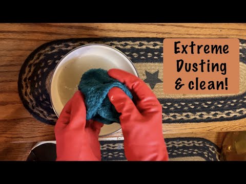 ASMR Extreme Clean! (No talking) Wiping, dusting, brushing, spraying & polishing furniture!
