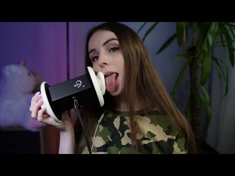 ASMR Ear Licking & Tongue Fluttering & Mouth Sounds