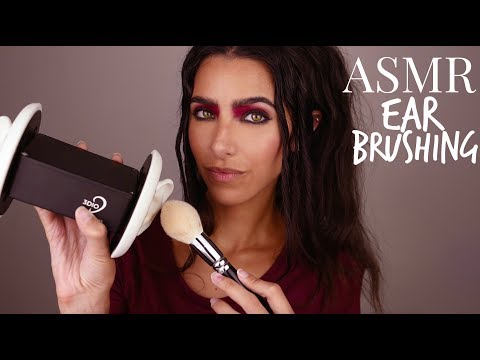 ASMR 3DIO Ear Brushing | 3dio sounds fixed, new recorder!!!!!!!