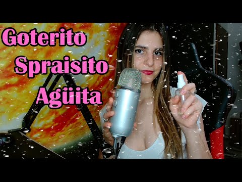 ASMR - sonidos relajantes y cosquillosos con agua + mouth sounds 💧💧  / español