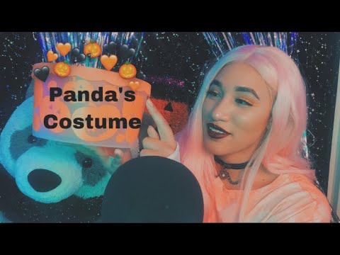 ASMR🎃| Halloween Drawing For 🐼 Costume! Reading YOUR Suggstions! soft whispers + paper sounds