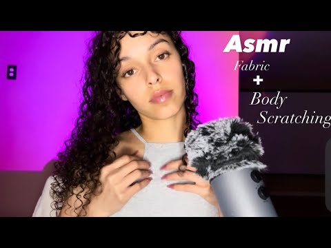 ASMR fabric & body scratching, tapping ✨🙌🏼😌 (relaxed, no talking)
