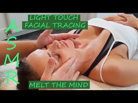 [ASMR] Light Touch Facial Tracing - Melt The Mind [No Talking][No Music]