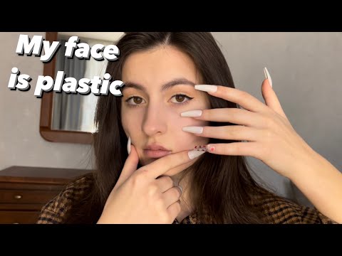 Asmr tapping on my plastic face in 1 minute