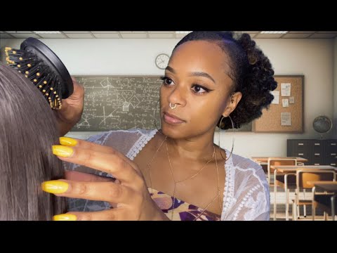 🏫 ASMR • Girl Plays With Your Hair in The Back of The Classroom • Roleplay 💛