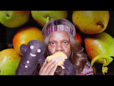 SWEETEST JUICY PEAR ASMR EATING SOUNDS