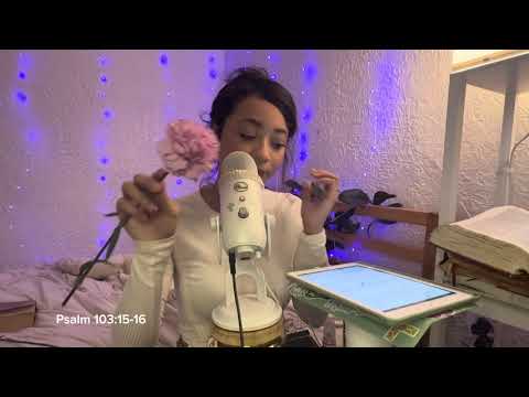 ASMR- READING BIBLE VERES ABOUT FLOWERS 💐 🌸🌺🪷🌹📖 (MOUTHSOUND)