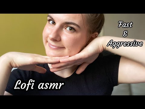 Lofi ASMR | Fast & Aggressive Random Triggers (camera tapping, whisper ramble, scratch tapping)
