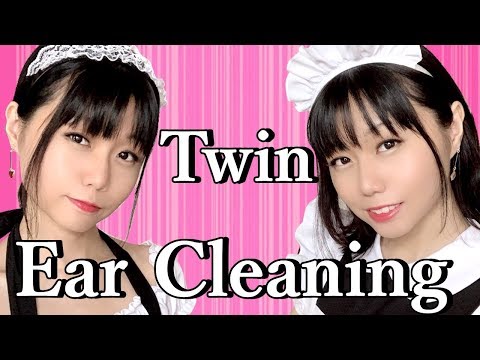 【ASMR】Twin Breathing & Ear Blowing with maid