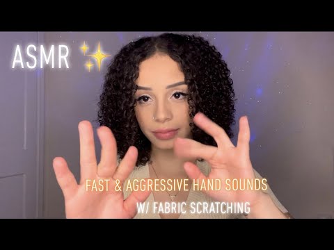 ASMR | HAND SOUNDS + FABRIC SCRATCHING (Fast & Aggressive) // Whisper Ramble