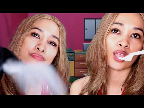 ASMR: TWINS Tickle you and Eat You for Breakfast