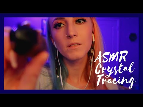 ASMR -Crystal Tracing On You & Me (whispered, ambient music, hand movements)