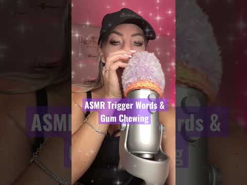 ASMR Trigger Words In A Cupped Whisper With Gum Chewing #asmr