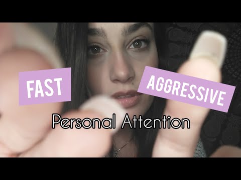 ASMR Fast & Aggressive Personal Attention, Lotion Sounds, Plucking Negativity (with Long Nails)