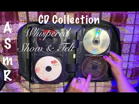 ASMR CD's show & tell/Plastic page turning (Very soft Whispers)