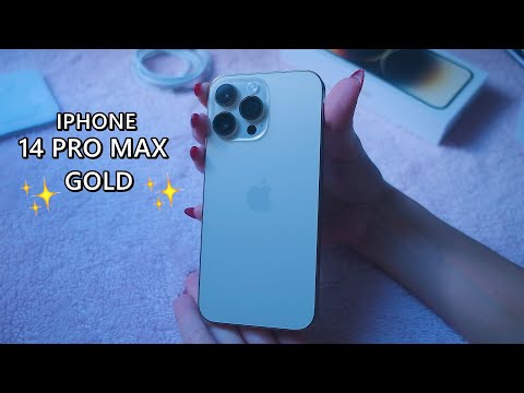 ASMR UNBOXING - IPHONE 14 PRO MAX GOLD 📲