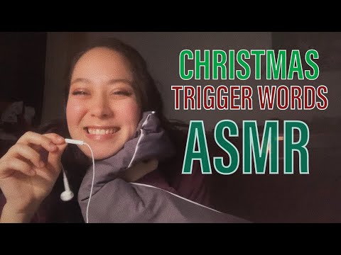ASMR LOFI Christmas Trigger Words (Hand Movements, Visuals, Whispering)