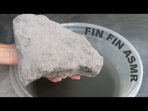 ASMR : Sand Cement Chunks Shaving+Crumbling in Water #227