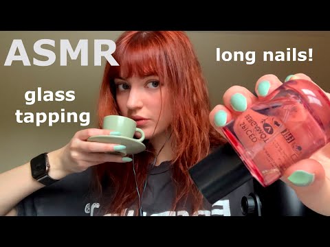 ASMR ~ Glass Tapping w/ Long Nails (+ Whisper Rambles)