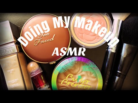 [ASMR] Doing My MakeUp #1 (soft spoken, gentle tapping w/ long nails)