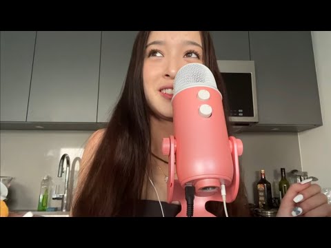 ASMR get to know me (Q&A + snacks) tingly close whispers