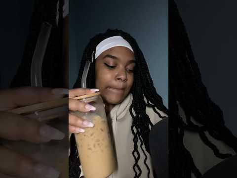 Girl in class obsessed with coffee ☕️ #asmr #icedcoffee #asmrsounds #asmrshorts #shorts