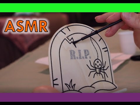 ASMR - Tiny tombstone painting and whisper