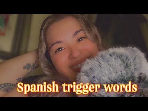 ASMR| 11 Spanish trigger words (repitiendo palabras en español)- Mouth & hand sounds 🎧