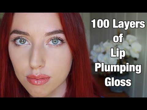 Applying 100 Layers of PLUMPING Lipgloss~ ASMR