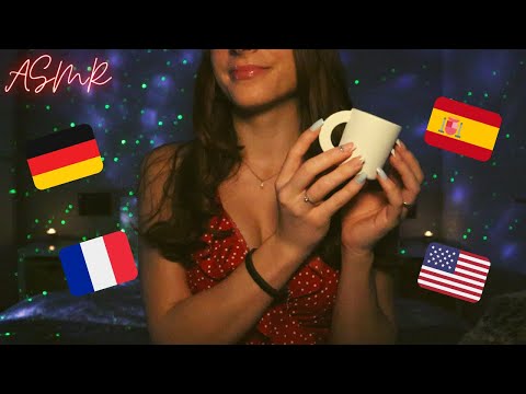 ASMR in 4 Different Languages (with Tingly Triggers)