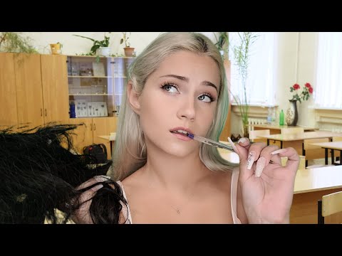 ASMR Toxic, Popular Girl Plays With Your Hair in Class (Regina George Wannabe)