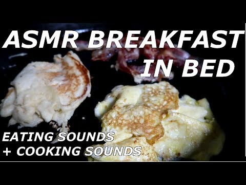 ASMR Breakfast In Bed (eating, personal attention, soft spoken, cooking)
