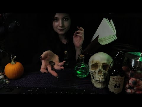 ASMR Monster Hotel Receptionist Check in Role play ⭐ Witch ⭐ Halloween, Soft Spoken ⭐ Hand Movements