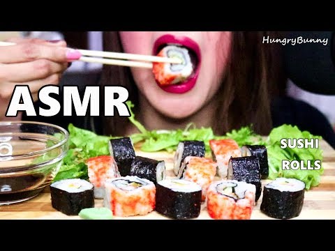 ASMR Sushi Rolls Eating Sounds | Mukbang | 목방 | 먹는 소리