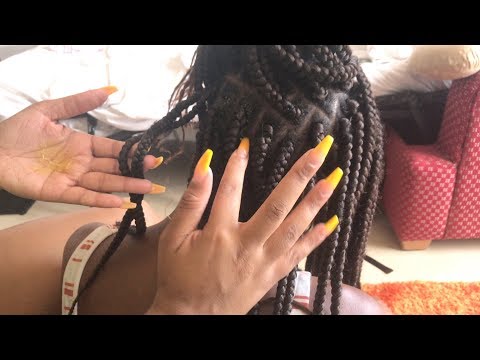 ASMR- "GREASING IN GREECE" 🇬🇷(HAIR PLAY & SCALP SCRATCHING | VISUAL TRIGGERS) 💆🏿‍♀️💗