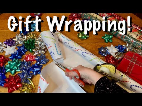 ASMR Christmas Gift Wrapping 2021(Soft Spoken) Cutting & taping/No talking version tomorrow