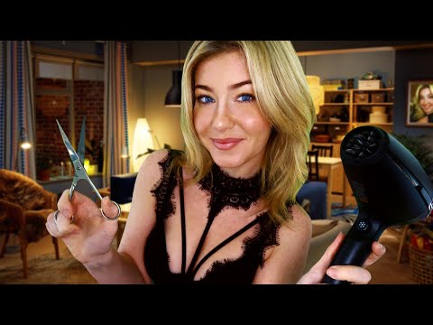 ASMR FOR MEN | Girlfriend Haircut & Styling Roleplay ✂️