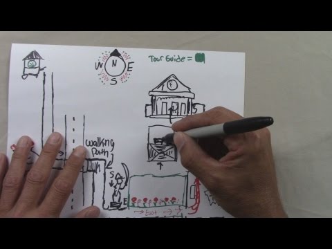 Tourist Booth Drawn Directions ►Map Drawing ASMR