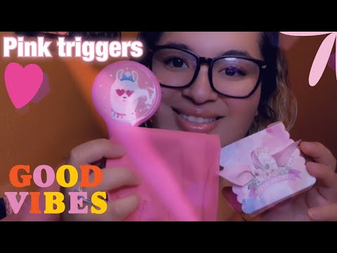 ASMR| Pink Triggers 💞🌺🌸| Triggers for relaxation & sleep