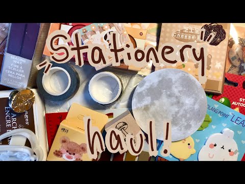 ASMR stationery haul!! aliexpress, dollar store, and more [whispers, no music]