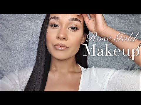 ASMR Doing My Makeup #2 Rose Gold Glam GRWM (Soft Whispers)