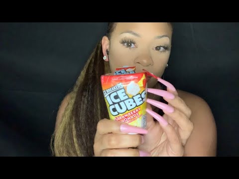 ASMR Gum Chewing and Nail Clacking