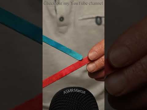 ASMR Gentle And Quiet Tapping Of Wooden Lolly Sticks #short