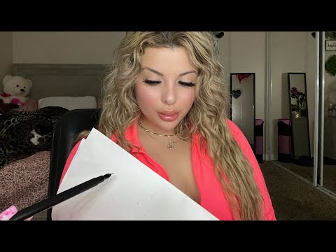 ASMR Interviewing You - Roleplay (Fast writing sounds + super friendly)