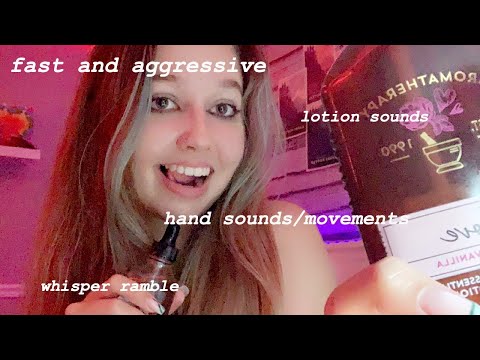lofi ASMR: fast and aggressive hand lotion/oil sounds