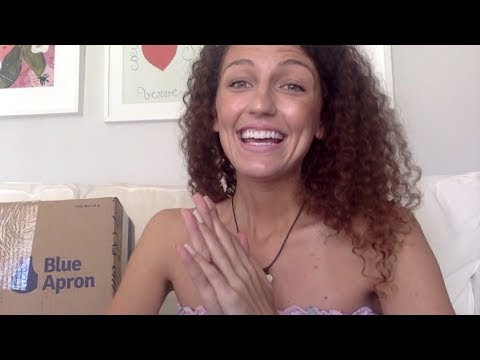 ASMR ~ Blue Apron Unboxing (Whispered) LOTS of crinkling, tapping, assorted sounds :)